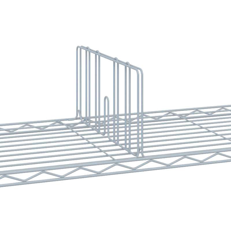 Commercial Grade Chromate Finish Wire Shelf Divider, 8 x 24"