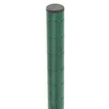 Mobile-Ready Wire Shelving Post, Green Epoxy, 74" redirect to product page