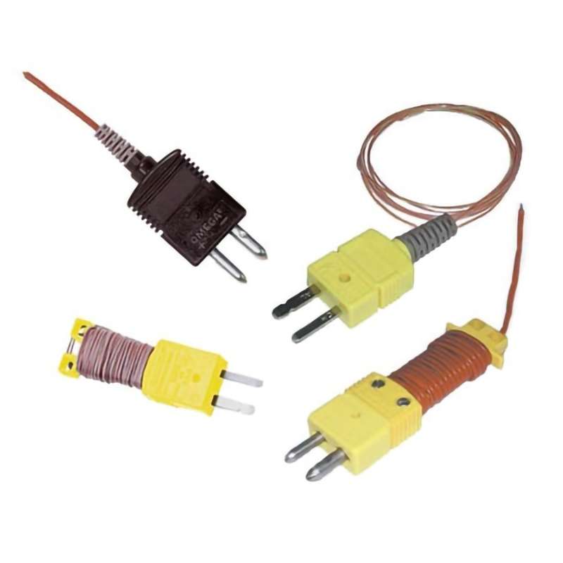 Insulated Thermocouple, Ready-Made, K Type, 36in Cable, 36 AWG, PFA, Miniature Connector with Spool Cap, Exposed, C Unit, (32F to 500F), ANSI (Std), 5SC Series, 5/Package