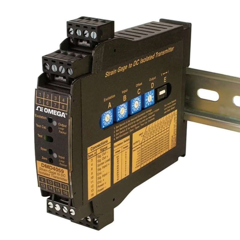 DIN Rail Signal Conditioner, AC Supply, 0 mV to 400 mV DC I/P, Bridge, Strain I/P & Process O/P Class, DMD4059 Series