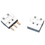 Miniature Thermocouple Connector, 3-Prong, Flat Pin, Female, U Type, -29  C to 180  C (-20  F to 356  F), ANSI, MTP Series redirect to product page
