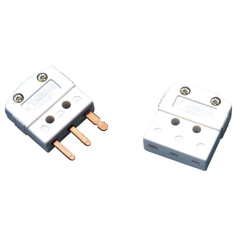 Miniature Thermocouple Connector, 3-Prong, Flat Pin, Female, U Type, -29 C to 180 C (-20 F to 356 F), ANSI, MTP Series