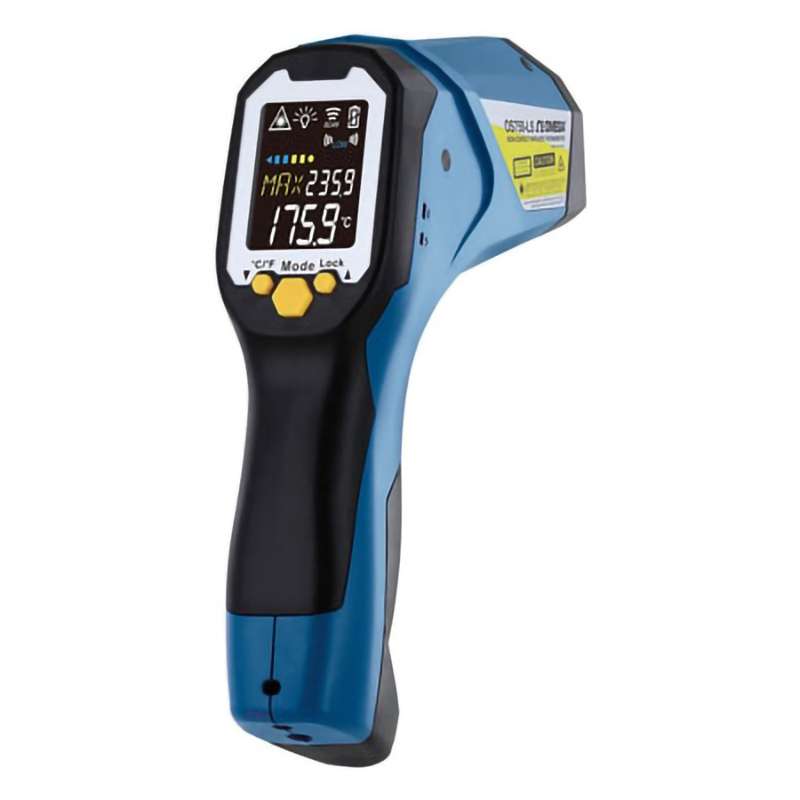 Infrared Thermometer, Dual Laser, -35 C to -35 C, 1 C/1 F Resolution, Handheld, Alkaline, Temperature, 2 I/P, USB, 401 g, OS758-LS Series