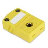 Miniature Thermocouple Connector, Flat Pin, 2 Pins, Female, K Type, -29  C to 180  C (-20  F to 356  F), ANSI, with Write-on Window, SMPW Series redirect to product page