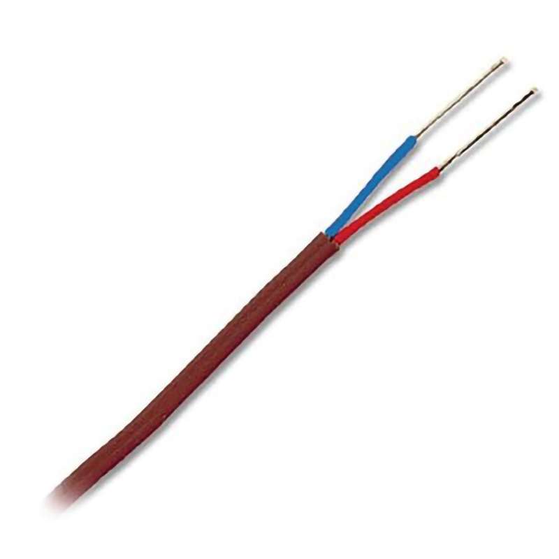 Insulated Thermocouple Wire, Duplex, T Type, -200 C to 150 C (-328 F to 300 F), Solid, 30 AWG, 1000 ' Cable, PFA, ANSI (Std), SLE, TT-T Series, Spool
