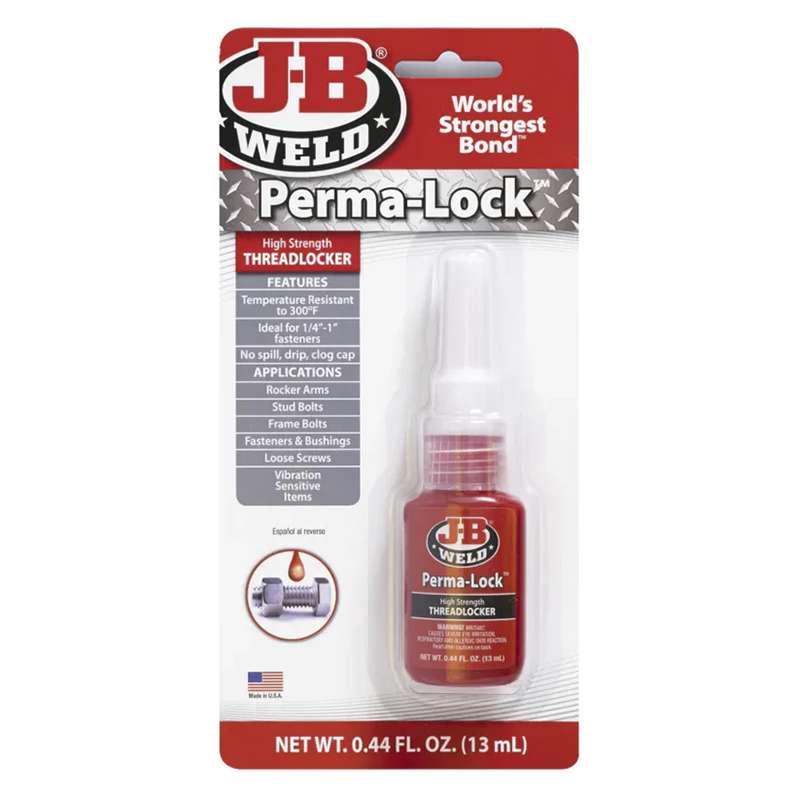 Perm-A-Lock Red Threadlocker, Medium Strength, 13mL Bottle