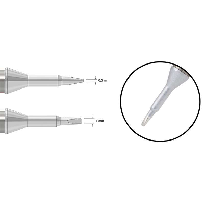 Solder Tip, MD-82, Chisel, 20°, 1mm W