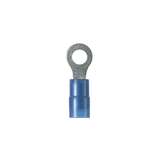 Ring Terminal, Nylon Insulated, 600V, 18-14AWG, #6 Stud, Blue, 100Pcs redirect to product page