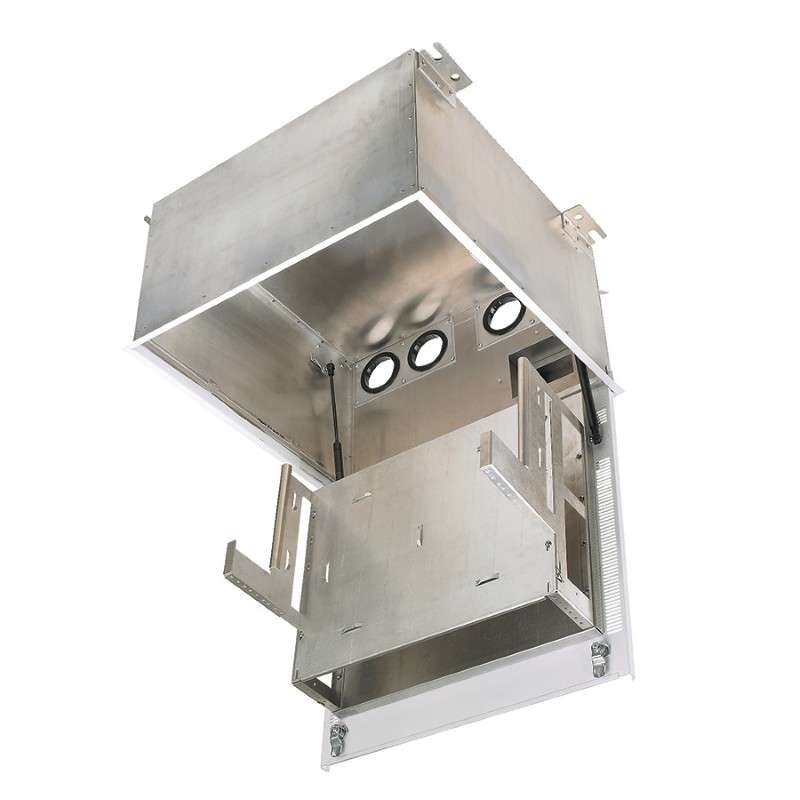 PanZone In-Ceiling Enclosure, 2 RU, 23.5"x13.43"x27.23", Steel, White