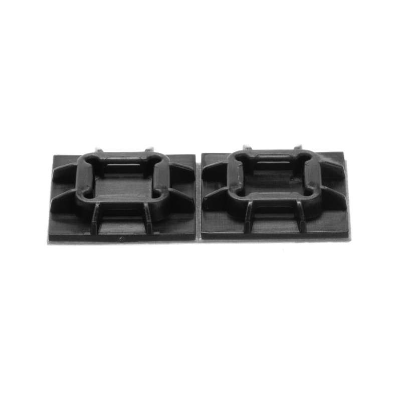 Cable Tie Mount, Adhesive Back, 0.75" x 0.75", Nylon 6.6, Black, 100/Pcs