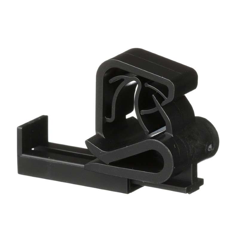 Cable Clip, Parallel, Cable Up, 0.88" x 0.77", Weather Resist, Black, 100/Pcs
