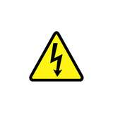 Strong ISO Electrical Shock Label, 1.5"W, Adhesive Vinyl, Yellow, 1Pkg/50 redirect to product page