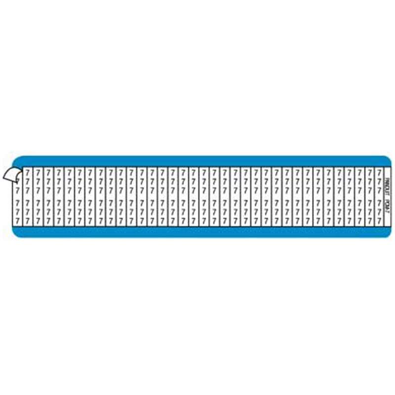 Panduit® PCM Full Numeric Pre-Printed Wire Marker Card, 0.36 in x 1.5 in, Vinyl Cloth, White/Black