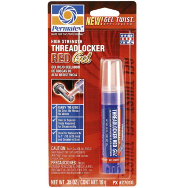 High Permanent Strength Red Threadlocker Gel, 10 Gram Twist Tube