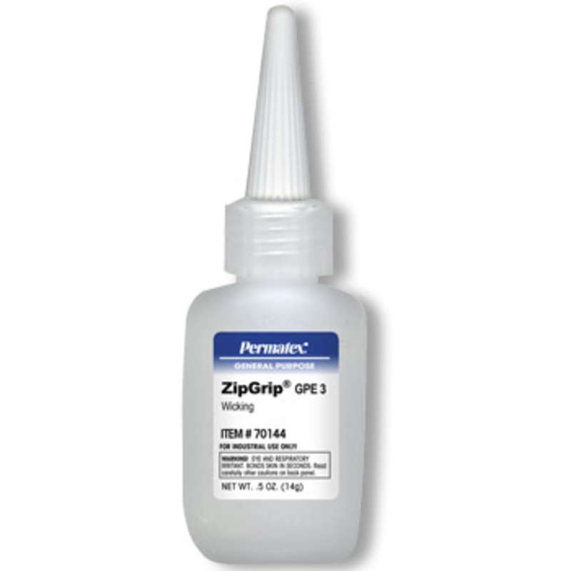 Zip Grip® Low Viscosity GPE 3 Fast Setting Adhesive, 14 Gram (.5 fl oz) Bottle