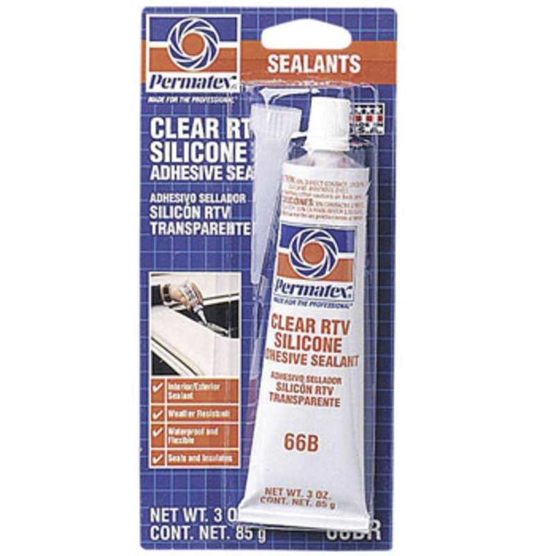 High Performance General Purpose Clear Silicone Adhesive Sealant, 3 oz. Tube