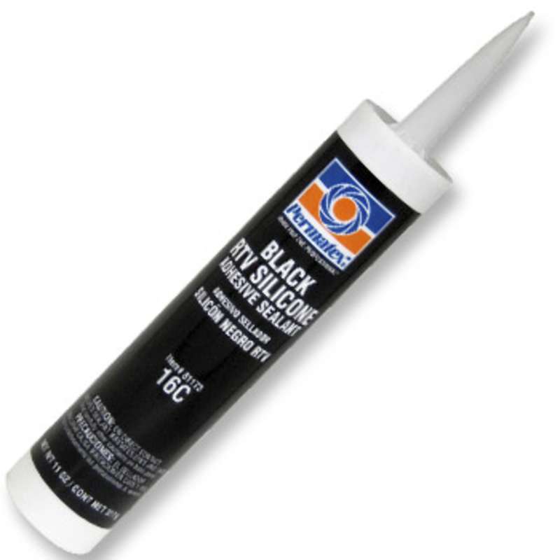 Waterproof Black Silicone Adhesive Sealant, 11 oz. Cartridge