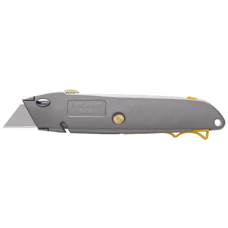 SN-395 front loading utility knife with string cutting notch