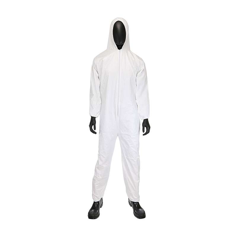 Microporous Coverall with Hood, Elastic Wrist & Ankle 47 gsm, 5XLarge, White, 25 per Case