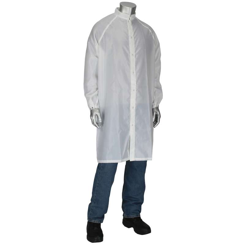 Taffeta ISO 6, Class 1,000, Cleanroom Frock, 2XLarge, White