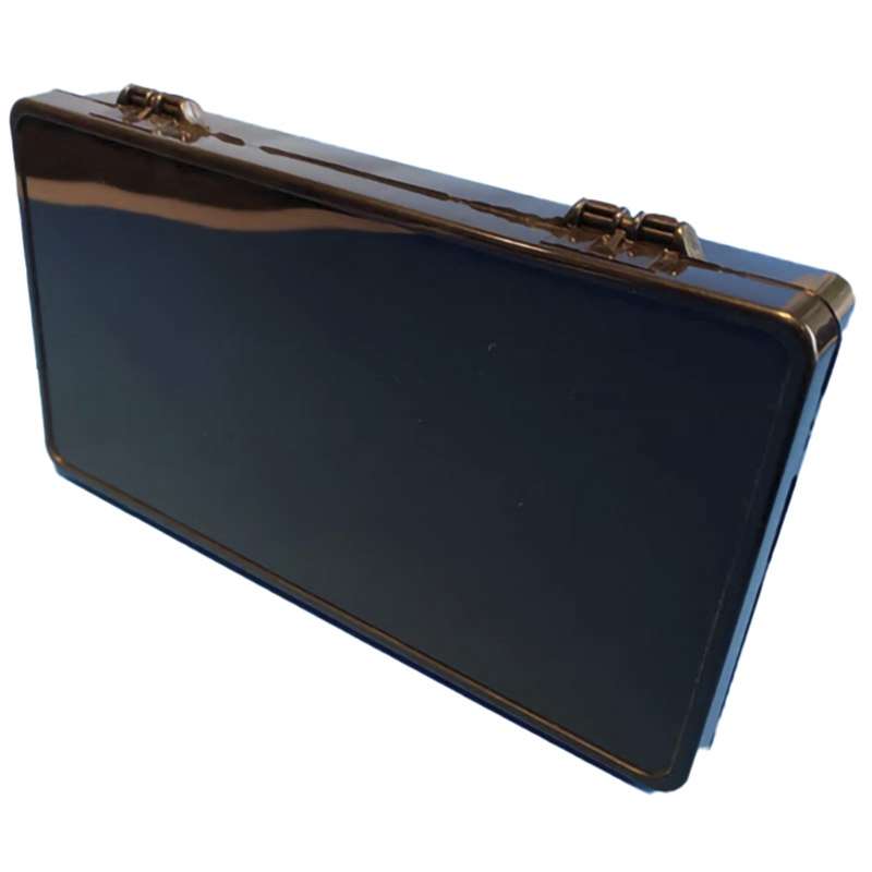 Compartmented Hinged Conductive Plastic Box 7-15/16 x 4-1/8 x 1" with 6 Cells 4-1/8 x 1-1/4 x 1"