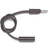 Banana Plug to In-Line Banana Jack Patch Cord, 24", Black redirect to product page