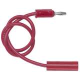 Banana Plug to In-Line Banana Jack Patch Cord, 24", Red redirect to product page