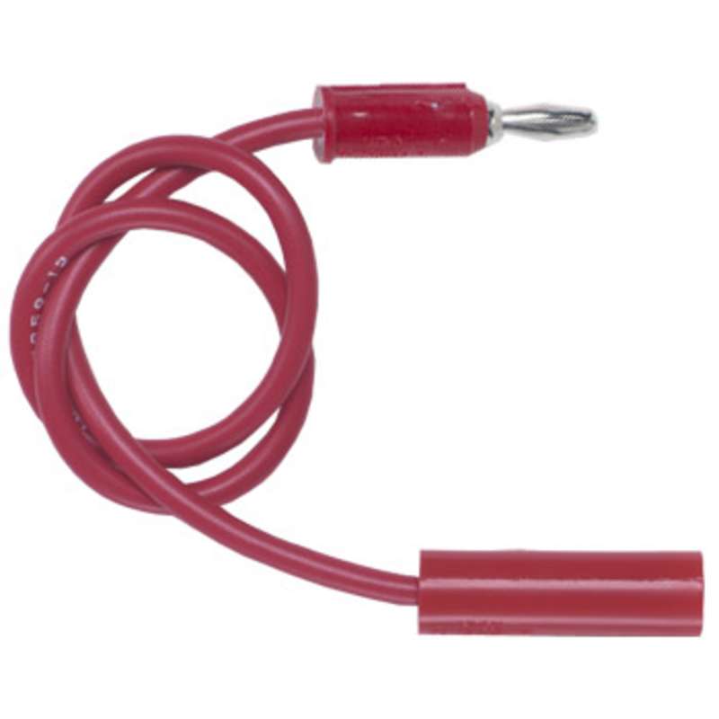 Banana Plug to In-Line Banana Jack Patch Cord, 24", Red
