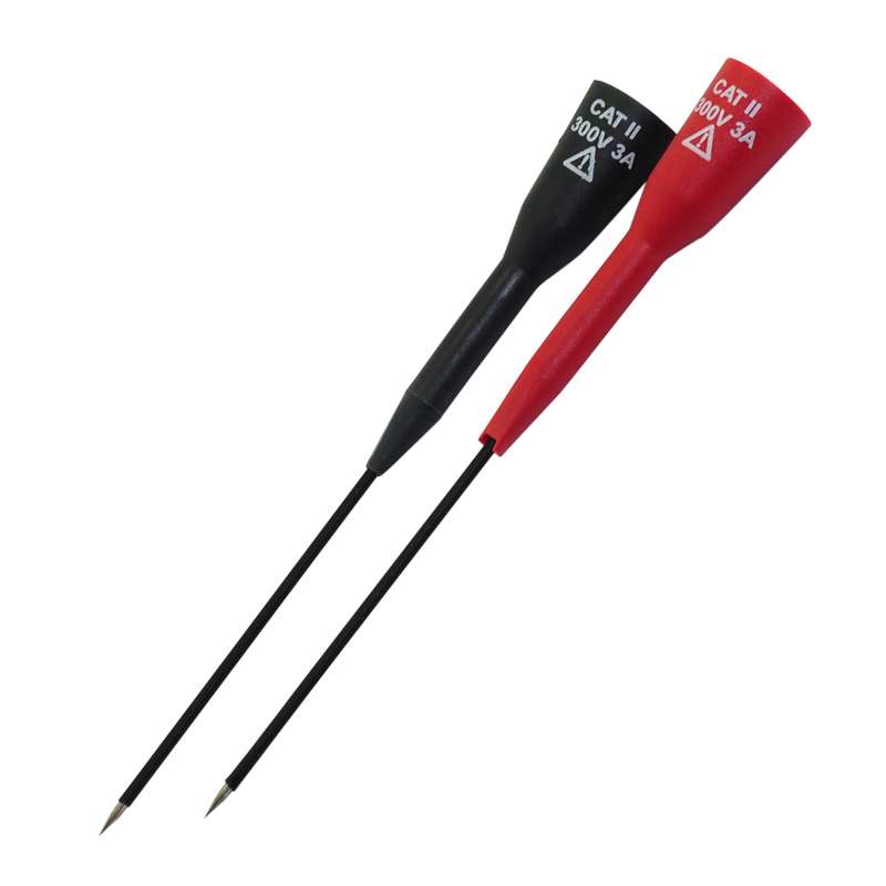 Fine Point Extended Test Probe Adapter Set, 1 Red and 1 Black