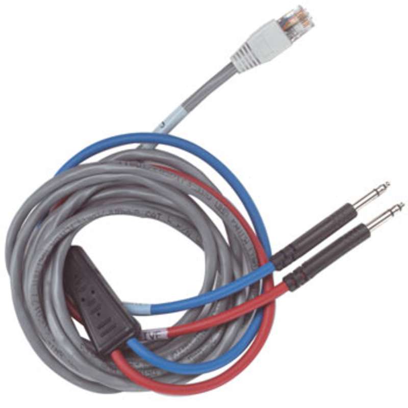 Bantam Plugs, Two Singles to RJ45/RJ48 Shielded Connector Cable, 96"