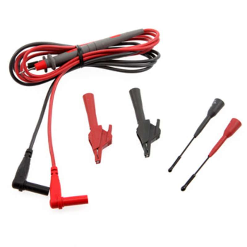 Electronic Basic Test Lead Kit with RT-Angle Plug, 6 Piece