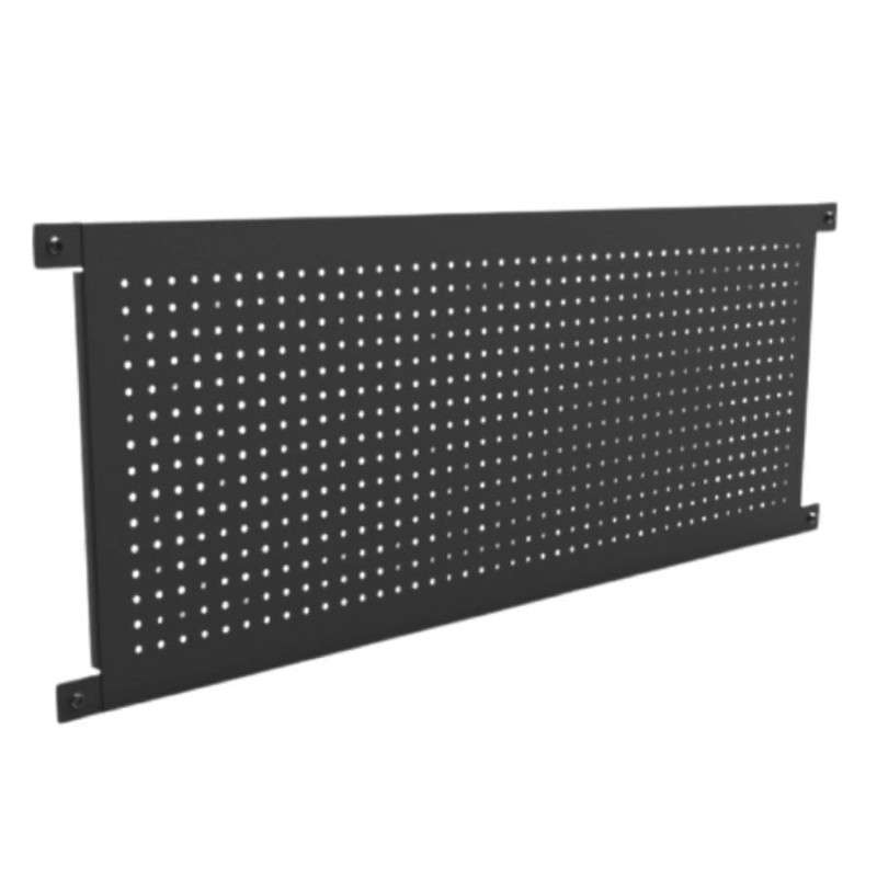 Black Steel Peg Board for Workbenches with Mounting Hardwares, 18 x 36"