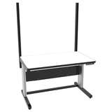 Duble Sided Uprights for Easy-Lift Workstations, Black, 48" redirect to product page