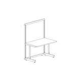 C-Leg Series Workstation 30 x 72" with Frame 64"H, Grey ESD Laminate redirect to product page
