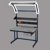 Overhead Dual Bulb Light and Frame for 60"L Basics Bench, Bulbs Not Included redirect to product page