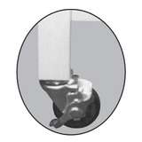 Stem Casters Set, 3" Diameter, 2 Swivel and 2 Swivel/Braking, for Pro-Line Four Leg Workstaions WITHOUT Leg Extenders, 4 per Set redirect to product page