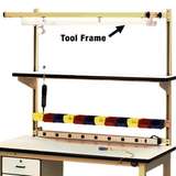 Light Tool Suspension Frame with Two Tool Trolleys for 72" Benches Overhead Light Frame OLF72 redirect to product page