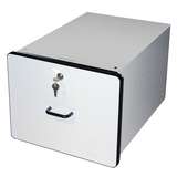 Modular Drawer System 12"x15"x19.25", White Plastic Laminate with Black T-Mold Edge redirect to product page