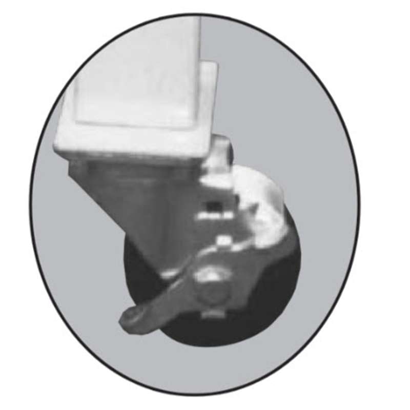 Plate Casters 4/Set 2-Swivel/Brake and 2-Rigid