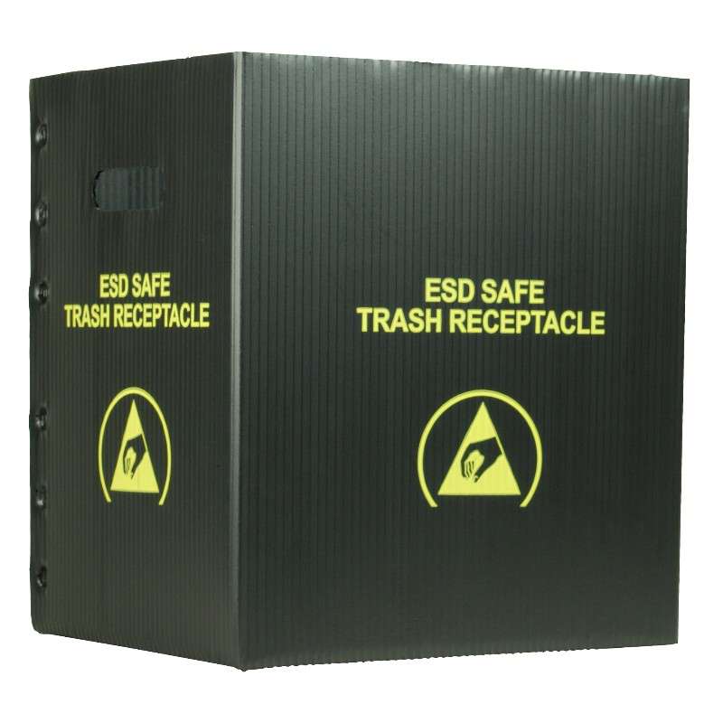 Black Small Trash Receptacle, 10 Gallon