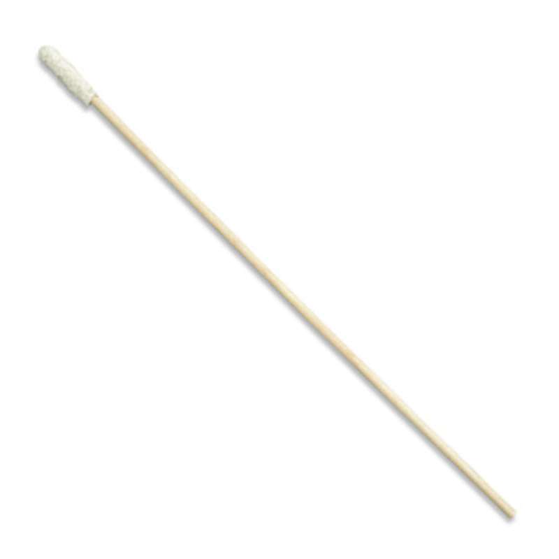 Chemical Resistant Foam Swab with 3/16" Tip and Wood Handle, 6" Long, 50 per Bag
