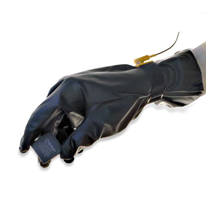 PolyTuff® Polyurethane 4 mil ESD Glove, Class 100, Black, Large, 10 Bags/Case