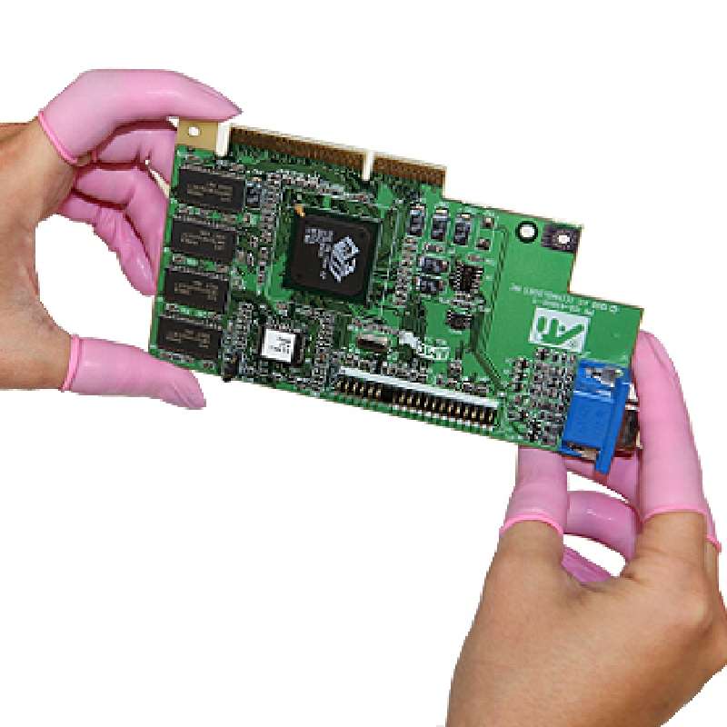 Qualatex® Cleanroom Anti-Static Pink Latex Finger Cots, Small, 5 Gross (720) per Package