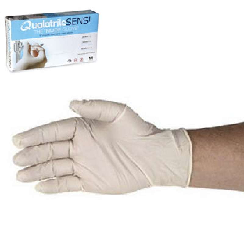QRP® Qualatrile® SENS! Disposable Nitrile Glove, Powder Free with Textured Grip, 3 mil, ESD, , Large, 9" Long, 1000 per Case