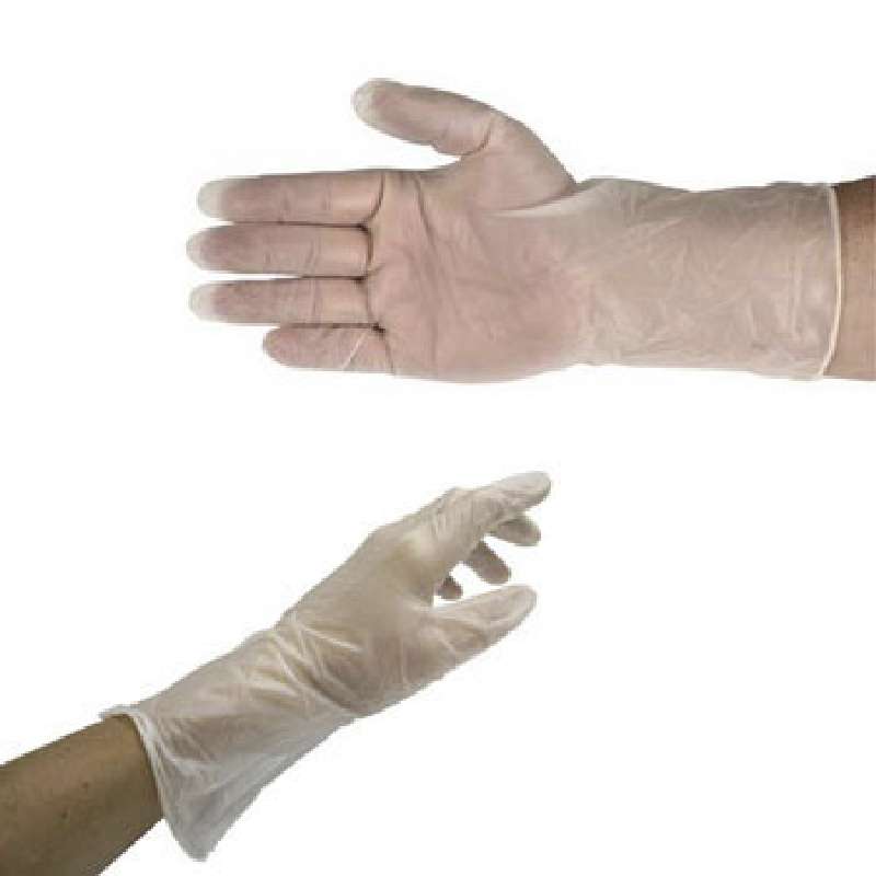 QRP® QualaSheer® Single Use Class 100 Cleanroom Vinyl Glove, Small, 12" Long, 10 Bags per Case