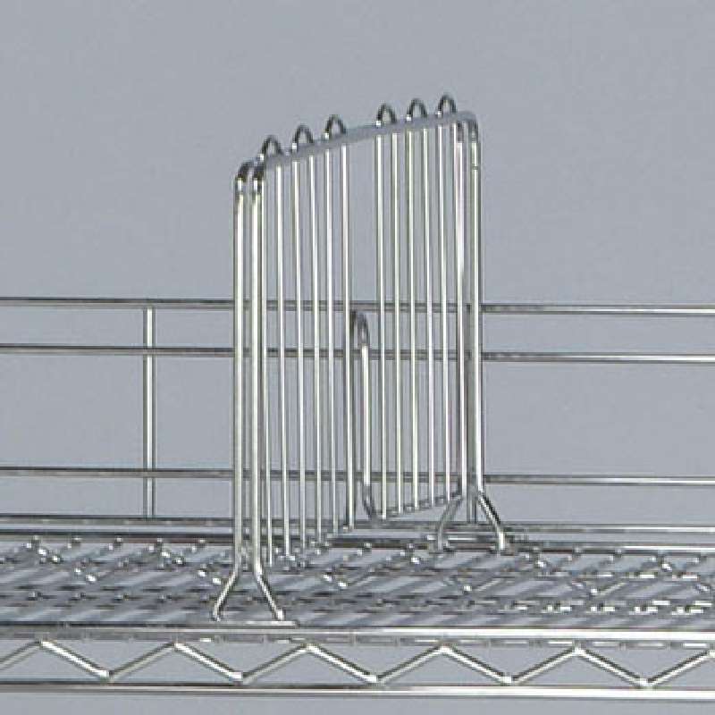 One 24in Shelf Divider, 8in Tall, Chrome