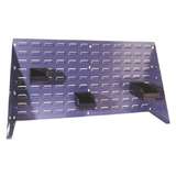 Louvered Panel Bench Rack, 18in W x 19in H, for Ultra Bins, Grey redirect to product page