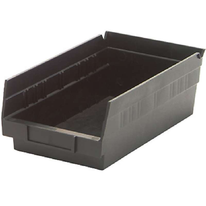 4in Economy Shelf Bin 11-5/8in x 6-5/8in x 4in, Recycled Black, 30 per Case