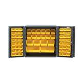 All-Welded Mini Cabinet with Bins, 36 W x 24 D x 36in H, 66 Ultra Bins in Blue (24 QUS210, 24 QUS220, 12 QUS230, 4 QUS240, 2 QUS250) redirect to product page