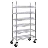 Wire Reel Shelving Cart, 18" x 36" x 69", Holds 468 Reels, 6 Shelves redirect to product page